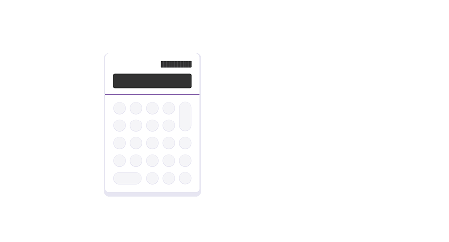 Diagram of a basic calculator with buttons and display